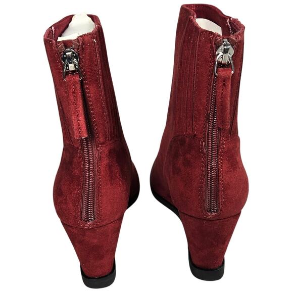 Dolce Vita Tippy Heeled Suede‎ Bootie Burgundy 7 NWT - Picture 5 of 12